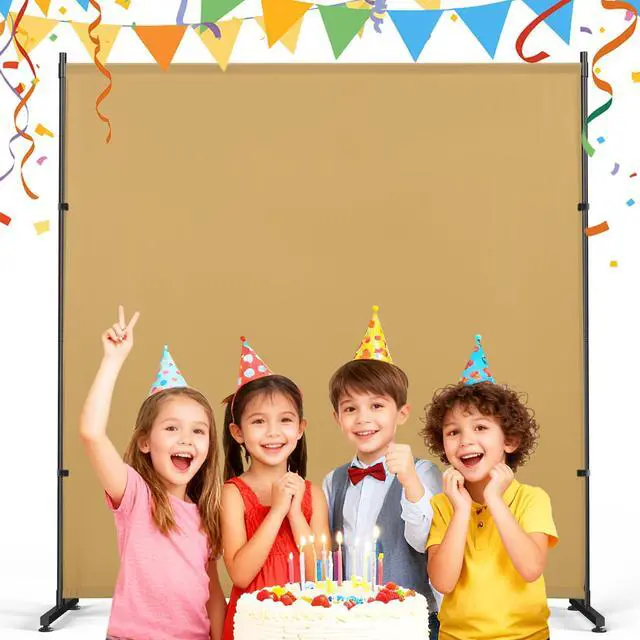 Main image of Photography Backgroud/Backdrop Width Adjustable Thick & Opaque Fabric for Studio, Party, or Video Backdrop Perfect for Single Panel Room Divider/Privacy Screen (Khaki, 6FT X 6FT)