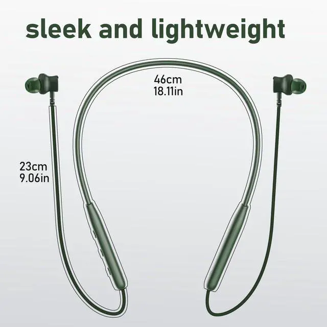 Alt view image 5 of 7 - Neckband Bluetooth Headset | 3-Pack Set |180-Hour Endurance | ENC Noise Reduction | 10-Min Charge for 10-Hour Use (3Green)