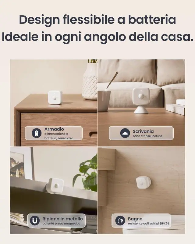 Alt view image 6 of 7 - Smart mmWave Radar Motion Sensor, Bluetooth Presence Sensor with Dynamic Detection & Zone Positioning, Compatible with Alexa, HomeKit & Apple Home (Presence Sensor*2)