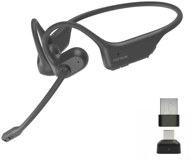 Main image of OpenEar Pro 2 Headphones with Mic, Bluetooth Noise Reduction Headphones, Wireless Headset for Work, Multi-Point Connection, Sweatproof, 15H Comfort for Office