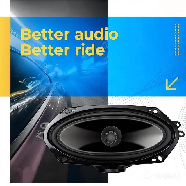 Alt view image 3 of 7 - 4x10 Speaker,Dual Cone Car Speaker,4x10 Door speaker Single Unit,Full Range,4 Ohm,Wide Frequency Response,Enhanced Bass,Polypropylene Cone,Rubber Surround,OEM Replacement,Coaxial,Car Stereo System