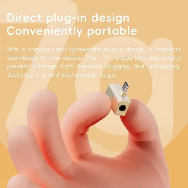 Alt view image 7 of 7 - /Snowsky Tiny Portable DAC & Headphone Amplifier, Hi-Res USB DAC, PEQ Precision Tuning, PCM 384kHz/DSD256 Decoding, Android App/Web Control (3.5mm + Type-C Dual Ports, Tiny A Black)