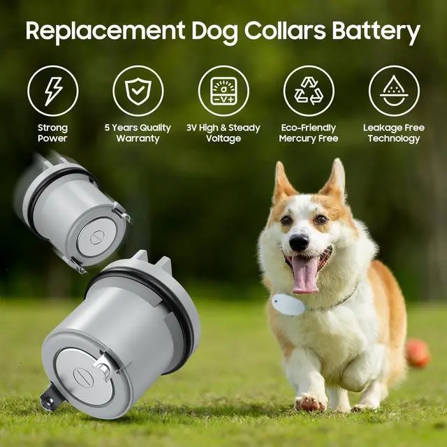 Alt view image 2 of 7 - Dog Collar Batteries for R21 R22 R51 and Microlite Collar Battery, High Capacity Compatible with Invisible Fence Receiver Collar Batteries, 4 Packs Lasting Replacement Pet 3V Batteries - Gray