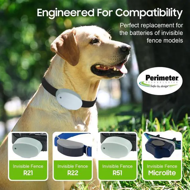 Alt view image 4 of 7 - Dog Collar Batteries for R21 R22 R51 and Microlite Collar Battery, High Capacity Compatible with Invisible Fence Receiver Collar Batteries, 4 Packs Lasting Replacement Pet 3V Batteries - Gray