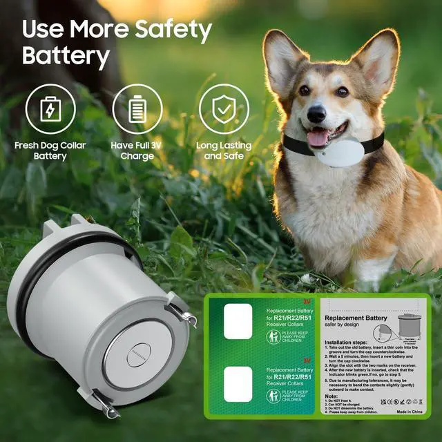 Alt view image 3 of 7 - Dog Collar Batteries for R21 R22 R51 and Microlite Collar Battery, High Capacity Compatible with Invisible Fence Receiver Collar Batteries, 4 Packs Lasting Replacement Pet 3V Batteries - Gray