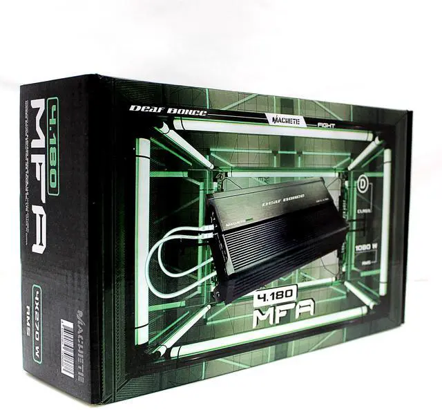 Alt view image 6 of 6 - Machete Fight Amplifier 4-CH 1080W RMS Class D 4-Ohm/MFA-4.180