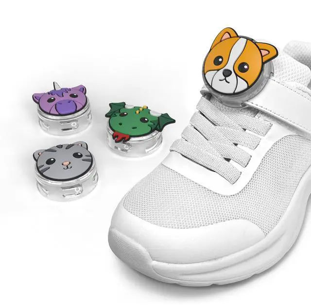 Main image of Tagimals Cute Cartoon Apple AirTag Holder Hidden AirTag Tracker Cases Easily Attach to Shoe or Collar 4 Fun Characters (Pack of 4)