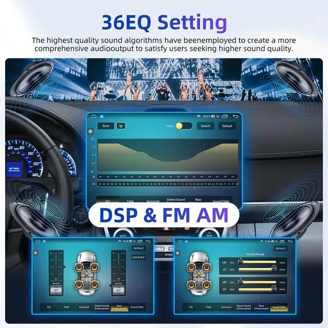 Alt view image 6 of 7 - 8-Core Android 15 Car Radio for Toyota Camry 2012 2013 2014: 10Inch 1280×720 Touchscreen Stereo, Wireless CarPlay & Android Auto, GPS Navigation, Bluetooth, 5GHz WiFi, FM, Backup Camera, Split Screen