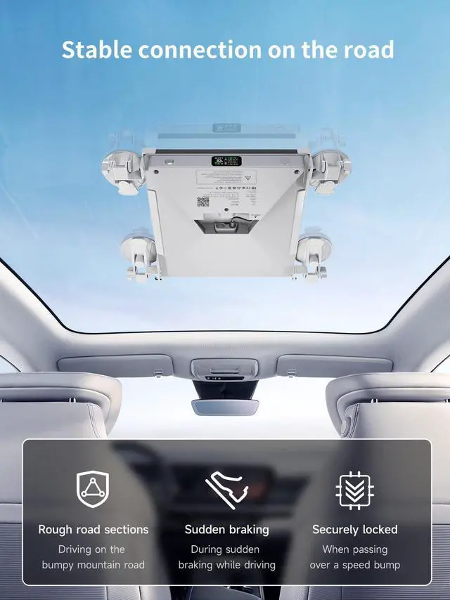 Alt view image 5 of 7 - Starlink Mini Car Suction Cup Mount with Large Suction Cup, 180° Rotatable | Metal Mount for Car Roof, Windows, Strong Grip for Stable Satellite Signal on RVs, Boats, and Road Trips