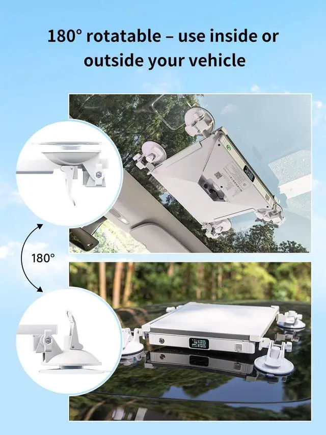 Alt view image 3 of 7 - Starlink Mini Car Suction Cup Mount with Large Suction Cup, 180° Rotatable | Metal Mount for Car Roof, Windows, Strong Grip for Stable Satellite Signal on RVs, Boats, and Road Trips