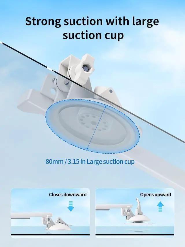 Alt view image 2 of 7 - Starlink Mini Car Suction Cup Mount with Large Suction Cup, 180° Rotatable | Metal Mount for Car Roof, Windows, Strong Grip for Stable Satellite Signal on RVs, Boats, and Road Trips