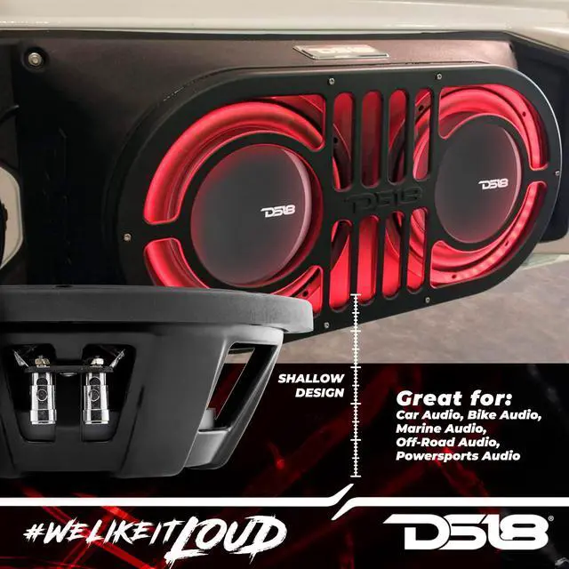 Alt view image 3 of 7 - PSW10.4S 10" Shallow Mount Subwoofer 1000 Watts Max Power 500 Watts RMS Single Voice Coil 4 OHMS Water Resistant - Best Sub for Tight Spaces in Car & Trucks - 1 Speaker