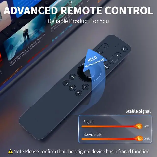 Alt view image 4 of 7 - URC1110 Replacement Remote Control for Apple TV HD & 4K TV Box - Supports Siri Voice