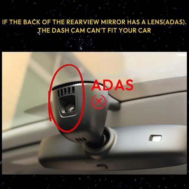 Alt view image 6 of 6 - Front 4K Dash Cam fit for Audi (Model A) 2019-2026 Q5 Q3 A4 A6 | Allroad A3 A5 S4 S6 Q7 A8 S8 TT A7 S5 S3 S7 RS3 RS5 RS6 e-tron,integrated Camera,OEM Factory Look,GPS,2160P HDR,5.8G WiFi