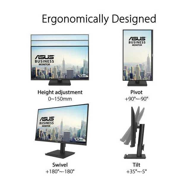 Alt view image 6 of 7 - 27" 1440P Business Monitor (BE27AQG) - QHD (2560x1440), IPS, 120Hz, Ergonomic Design, Speakers, Height Adjustable, Power Sync, Eye Care, VESA Wall Mountable, TAA Compliant
