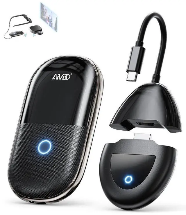 Main image of Wireless HDMI Transmitter and Receiver for AR Glasses, HDMI & USB-C Ports, 5G, 60Hz, 5000mAh Battery for Laptop, DVD Player, Cable Box, PS5 to XREAL/RayNeo/Rokid/TV/Monitor/Projector