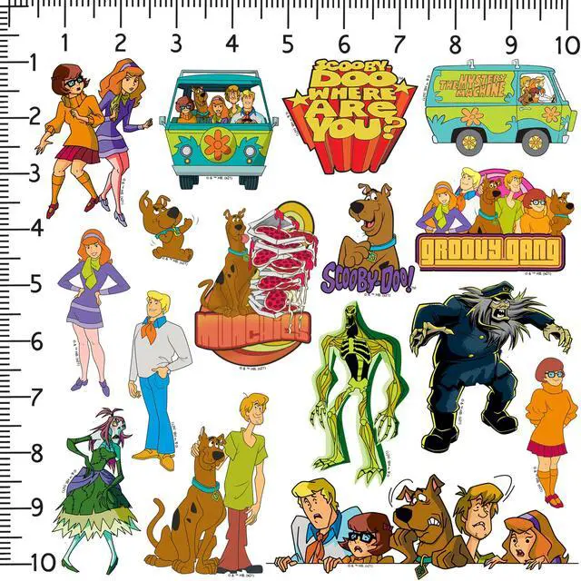 Alt view image 2 of 6 - Scooby-Doo Sticker Pack 50-Count Die-Cut L Deluxe, Tablet, Indoor & Outdoor