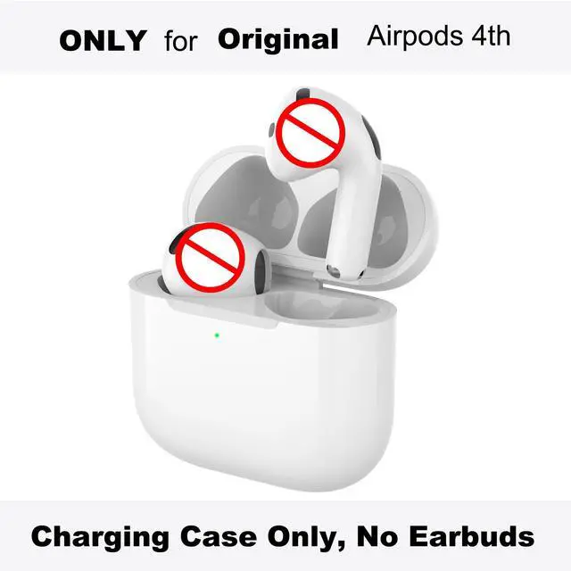 Alt view image 2 of 7 - Wireless Charging Case Compatible with AirPods 4th(USB-C) | Charger Case Replacement | with Bluetooth Pairing Sync Button | No Airpod 4th