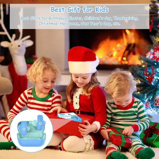 Alt view image 2 of 4 - Kids True Wireless Earbuds, Open Ear Headphones for Boy Girl Teen | 85dB Healthy Volume Control Protect Hearing, Light and Comfortable, Bluetooth 5.4, Built-in Mic for Calling School Travel