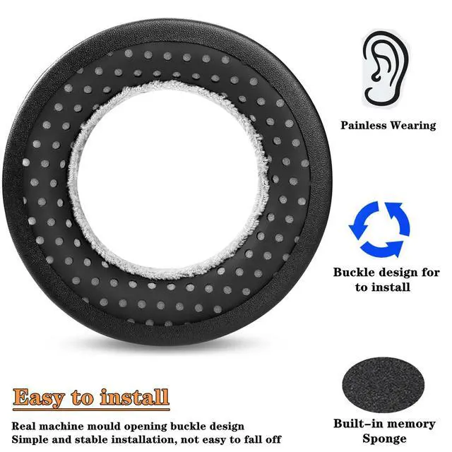 Alt view image 4 of 7 - MMX300 DT770 Ear Pads for Beyerdynamic DT770 Pro/DT880/DT990 Pro | Replacement Headband Earpads,with Soft Velours Cushion,for DT880 Pro/HS200/HS400/DT 790/DT797-Silver Kit