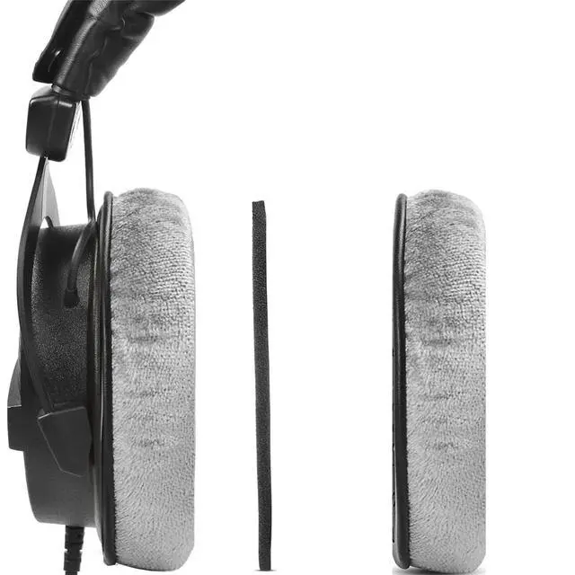 Alt view image 6 of 7 - MMX300 DT770 Ear Pads for Beyerdynamic DT770 Pro/DT880/DT990 Pro | Replacement Headband Earpads,with Soft Velours Cushion,for DT880 Pro/HS200/HS400/DT 790/DT797-Silver Kit