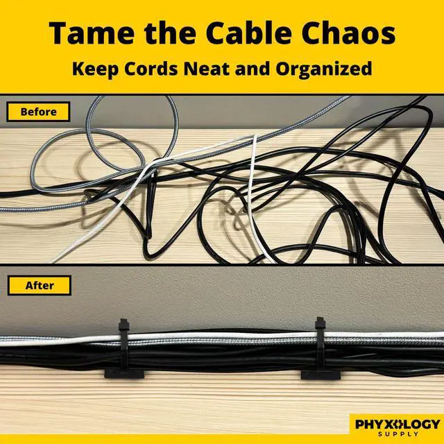 Alt view image 3 of 7 - Zip Tie Adhesive-Backed Mounts 100Pk. Professional-Grade, UV Black Cable Tie Bases, 1.1 x 1.1. Screw-Hole Anchor Point Provides Optimal Strength for Long-Term Durability & Use and Clutter-Free Cables