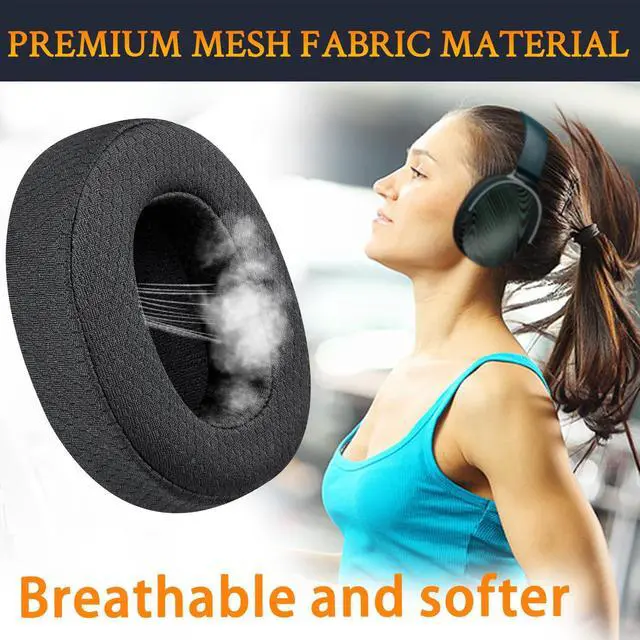Alt view image 5 of 7 - Mesh Earpads for Skullcandy Crusher Evo/Hesh ANC/Hesh Evo - Black | for Skullcandy Crusher(Wireless/ANC/Evo/540), Hesh(3/ANC/Evo), Venue ANC Headphones
