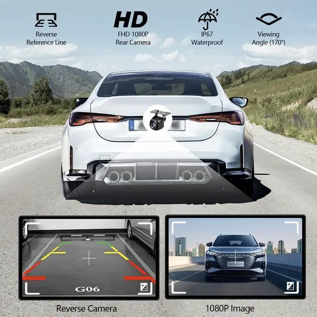 Alt view image 4 of 7 - 9" CarPlay Screen for Car, Wireless Portable CarPlay Screen for Apple Car Play & Android Auto, OTA Updates, Backup Camera, Bluetooth 5.0, Mirror Link, Voice Control, GPS Navigation, FM