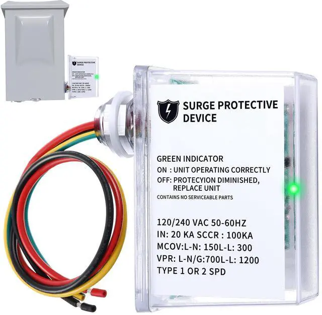 Main image of 1pcs 120/240 VAC Universal HVAC Surge Protector Compatible with AG3000, Comprehensive Surge Protection, Three Modes L-G, L-L, L-N Waterproof Housing Protect HVAC Equipment Home Appliances