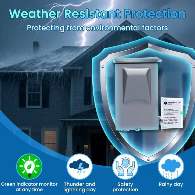 Alt view image 3 of 7 - 1pcs 120/240 VAC Universal HVAC Surge Protector Compatible with AG3000, Comprehensive Surge Protection, Three Modes L-G, L-L, L-N Waterproof Housing Protect HVAC Equipment Home Appliances