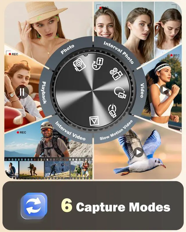 Alt view image 4 of 7 - 8K 64MP Digital Cameras for Photography with Dual-Lens,180°Flip ScreenPoint and Shoot Digital Cameras with 16X Zoom,Autofocus WiFi Vlogging Camera for Beginners, 2 Batteries,64GB Card (White)