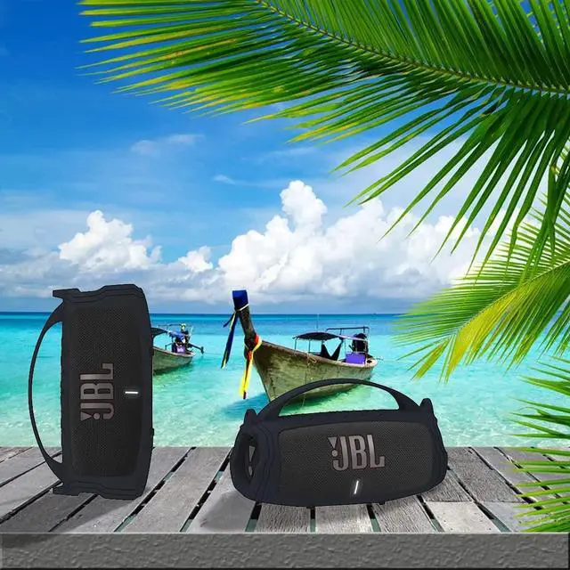 Alt view image 6 of 6 - Silicone Cover Case for JBL Charge 5 Portable Bluetooth Speaker | Protective Skin Holder for JBL Charge 5 Speaker Accessories, NOT Fit Wi-Fi Version (Black Case)