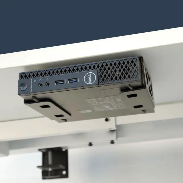 Alt view image 3 of 7 - Under Desk Laptop/Mini PC Storage Mount,CPU Holder,Compatible with Dell OptiPlex,Mac Book,Mac mini and More