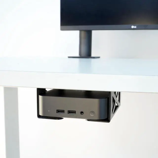 Alt view image 4 of 7 - Under Desk Laptop/Mini PC Storage Mount,CPU Holder,Compatible with Dell OptiPlex,Mac Book,Mac mini and More