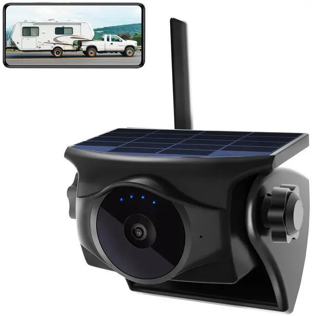 Main image of 1080P Solar Magnetic Wireless Backup Camera WiFi Hitch Camera | Night Vision, 365-Day Standby Rechargeable Camera for Phone Pad Android, Front Rear View Reverse for RV Pickup Horse Trailer