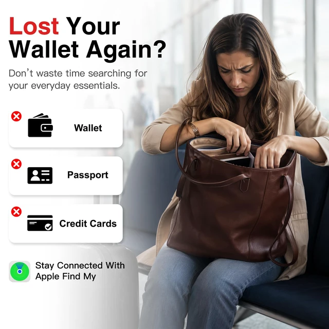 Alt view image 2 of 7 - Wallet Tracker Card, Rechargeable, Works with Apple Find My 1.6mm thin, Qi rechargeable, 5-month battery, IP68 waterproof, Left-Behind Alerts, iPhone & iPad compatible