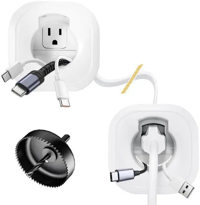 Main image of in Wall Cable Management Kit, Cord Hider for Wall Mounted TV - Includes Power & Low Voltage Cable Management