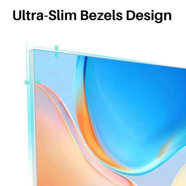 Alt view image 3 of 7 - Thinlerian 27 Inch 4K UHD 3840 x 2160 Computer Monitor, IPS Display, Ultra-Thin Bezel, HDMI, DisplayPort, VESA, Build-in Speakers, PC Monitor for Design, Work, Gaming, White