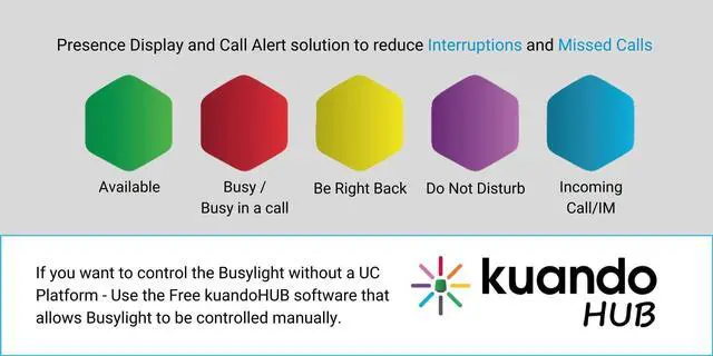 Alt view image 5 of 7 - ® Busylight UC Alpha (15306) - Presence Light and Ringer - Do not Disturb Light - Free Busylight Software for Most UC Platforms and Softphones