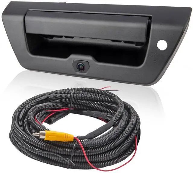 Main image of Tailgate Handle Backup Rear View Camera for Ford F150 2015 2016 2017 Manual Type Reverse Vehicle Backing Night Vision Aftermarket Reversing Cameras for Pickup Truck Black
