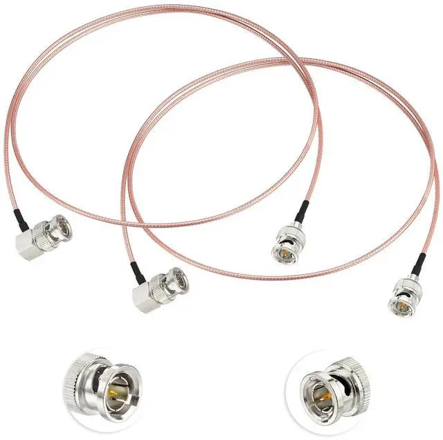 Main image of HD-SDI 3G SDI Cable BNC Male to Right Angle BNC Male 75 Ohm RG179 Jumper Cable 3ft for Surveillance Camera System CCTV/DVR Cables 2-Pack