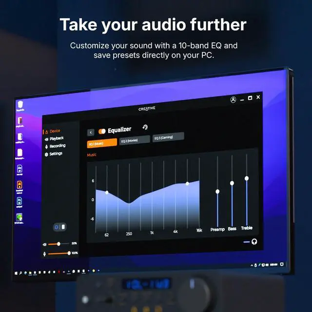 Alt view image 6 of 7 - Sound Blaster X5 Hi-Res Dual DAC USB Headphone Bi-Amplifier | Hi-Res USB DAC, External DAC, Dual DAC, Fully Balanced, Xamp, Headphone Amplifier, Audiophile