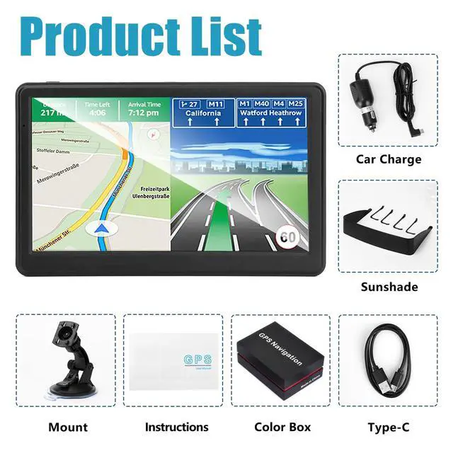 Alt view image 6 of 7 - GPS Navigation for car 2026 7-inch GPS Navigation System, Intelligent Real-time Voice Guidance, Supports Custom Route Planning for Cars, SUVs, and Trucks, and Includes Free map Updates