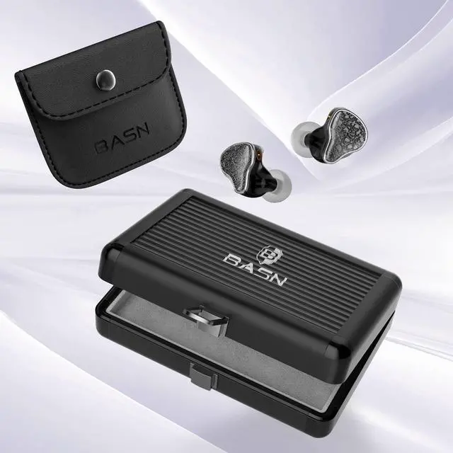 Alt view image 6 of 7 - Bmaster5 in Ear Monitor Headphone,1DD+4BA 5 Driver Musician IEM Earbud | 10mm DLC Diaphragm, Pentaconn Connector OFC Cable, Aluminum Case, Noise Isolation IEM for Drummer Audiophile (Midnight Black)