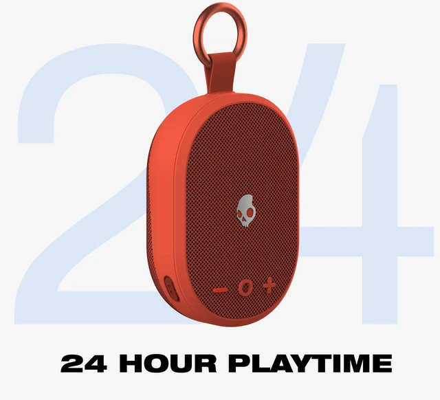 Alt view image 3 of 7 - Skullcandy Kilo 2 Wireless Bluetooth Speaker, IPX7, 24-Hour Battery Waterproof, True Wireless Stereo, Touch Controls, Punchy Bass, Carabiner and Strap Included, Rechargeable Battery