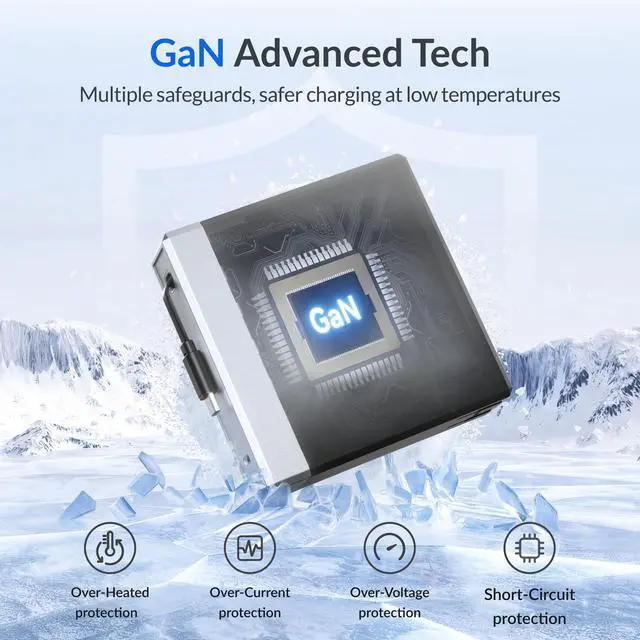 Alt view image 6 of 6 - 140W Retractable USB C Laptop Charger Block, 2-Port Computer Charger with Built-in 31.5in Cable, Fast GaN Charger for MacBook, iPad, iPhone 17/16 Series and Home Office Desk, Black