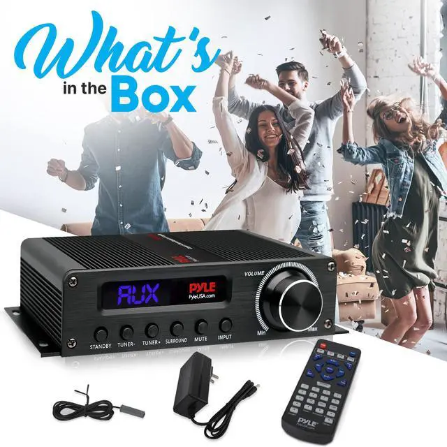 Alt view image 2 of 7 - Wireless Bluetooth Home Audio Amplifier - 100W 5.1 Channel Home Theater Receiver, Surround Sound w/ HI Def In and Out, RCA In, Subwoofer Out, LED Control Center, 12V Adapter - PFA560BT