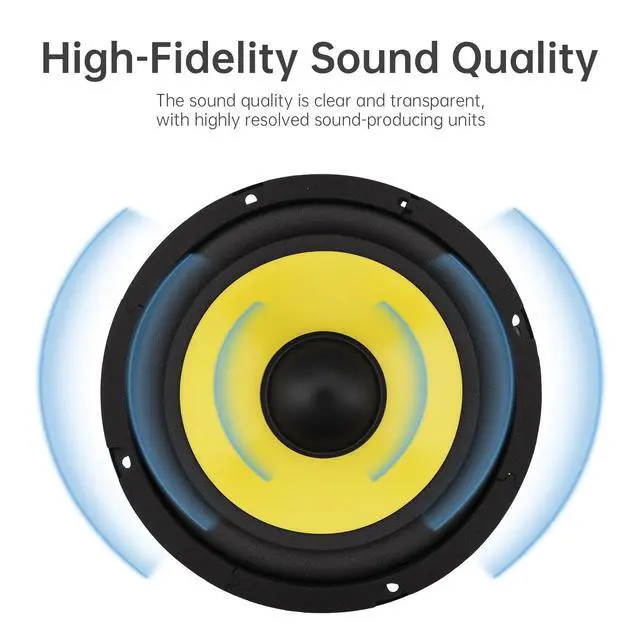 Alt view image 4 of 7 - 8 Inch Bass Loudspeaker Woofer Speaker, Car Speakers Wide Frequency Response Car Audio Stereo Speaker for Car Audio/Home Theaters