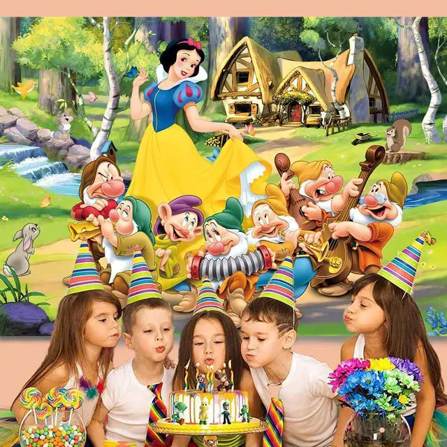 Alt view image 6 of 7 - Princess Backdrop, 7x5 FT Banner & Background for Girls' Birthday Party Theme Decor