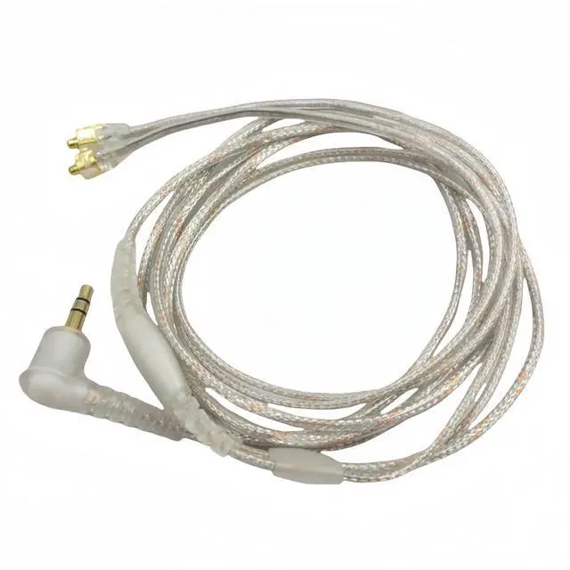 Alt view image 2 of 7 - Replacement EAC64CL 64 -Inch Detachable Earphone Cable for Shure SE215, SE315, SE425 SE535 and SE846 Earphones (Clear)
